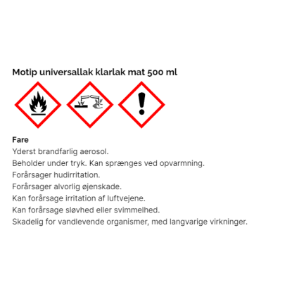 Motip universallak, 500 ml - klarlak mat