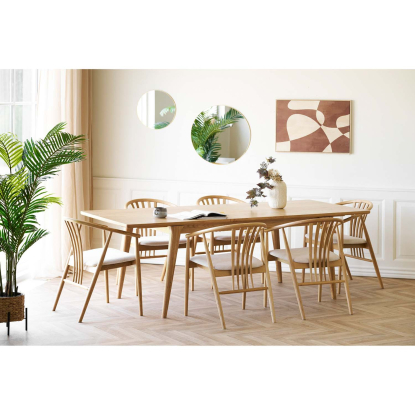 Darwin spisebord med tillægsplade, egefiner, 90 x 180-230 cm
