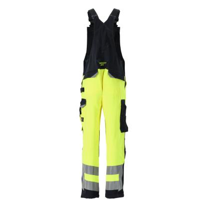 MASCOT SAFE SUPREME Newcastle overall med knælommer, hi-vis gul/mørk marine