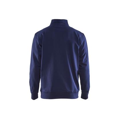 Blåkläder 3353 sweatshirt half zip, marineblå/koboltblå