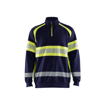 Blåkläder 3553 high vis sweatshirt, marineblå/hi-vis gul