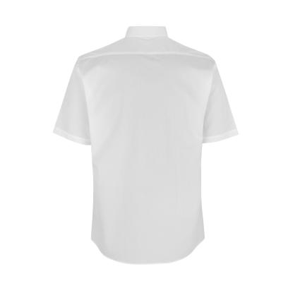 Seven Seas SS410 Poplin skjorte med korte ærmer, modern, hvid