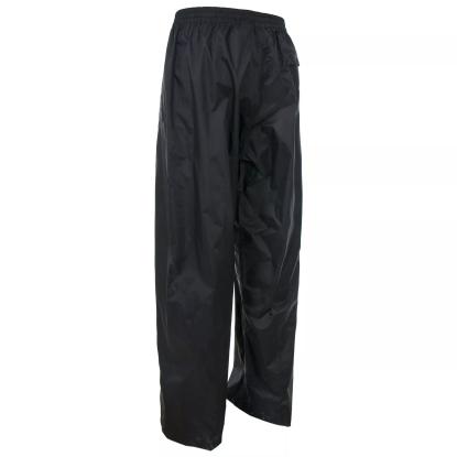 Trespass QIKPAC packaway regnbukser med pose, unisex, sort
