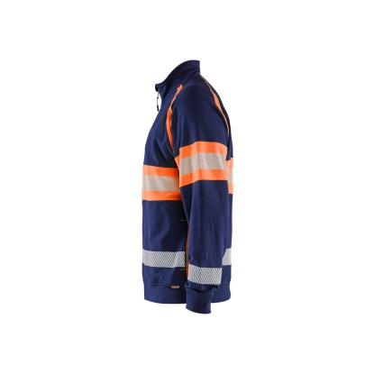 Blåkläder 3551 high vis sweatshirt, marineblå/hi-vis orange