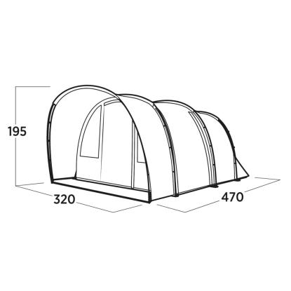 easy camp Skarvan 5 tunneltelt til 5 personer, blå