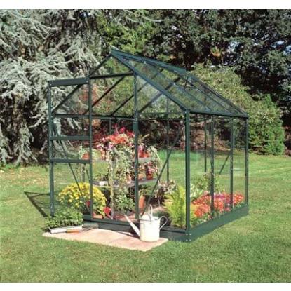 Halls Popular 66 drivhus 3,8 m², grøn, 3 mm hærdet glas