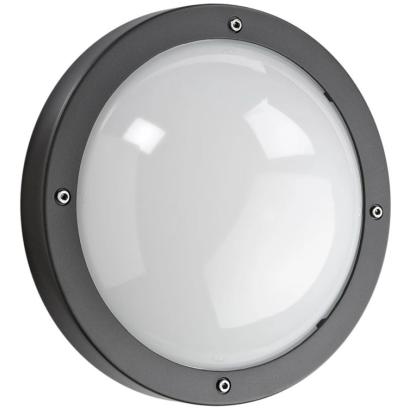SG Armaturen Primo LED væglampe med sensor, Ø27 cm, IP65, grafitgrå