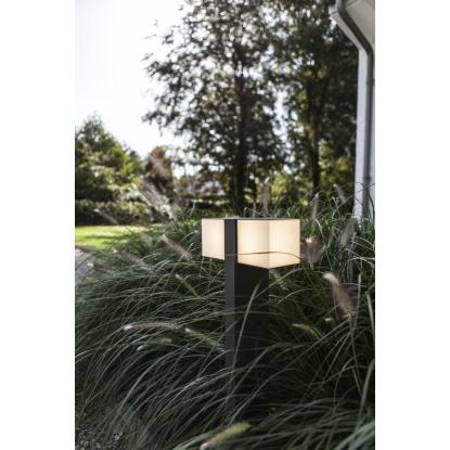 LUTEC CUBA udendørs LED bedlampe, 2 lyskilder, H75 cm, IP54, mørk grå