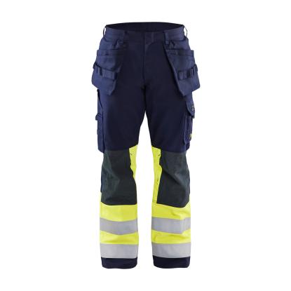 Blåkläder 1479 multinorm håndværker buks, marineblå/hi-vis gul