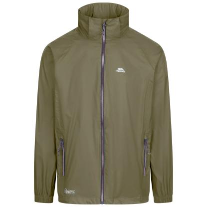 Trespass QIKPAC X packaway regnjakke med pose, unisex, grøn