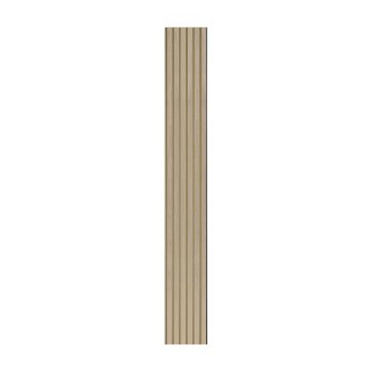 I-Wood Medio+ Original akustikpanel, hvid olieret, brun filt og sort kerne, egefiner, 17 x 300 mm