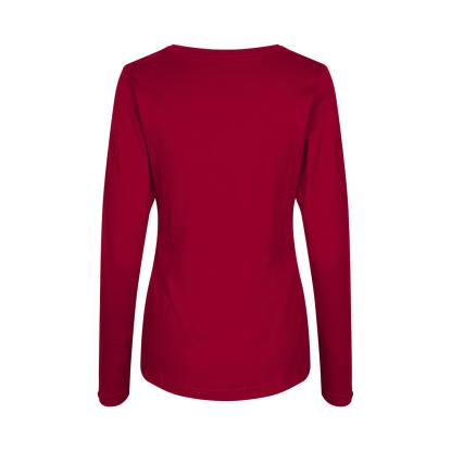 ID 0509 Interlock T-shirt med lange ærmer, dame, rød