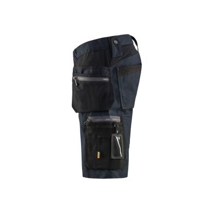 Blåkläder 1598 håndværker shorts med stretch i kraftig kanvas, mørk marineblå/sort