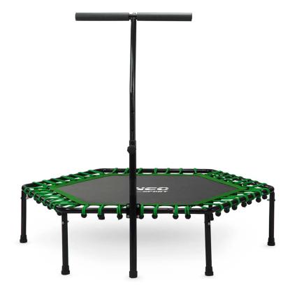 Neo sport fitnesstrampolin med justerbar t-håndtag, grøn, Ø127 cm