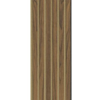 I-Wood Medio+ Original akustikpanel, klar olieret, brun filt og sort kerne, valnøddefiner, 17 x 300 mm