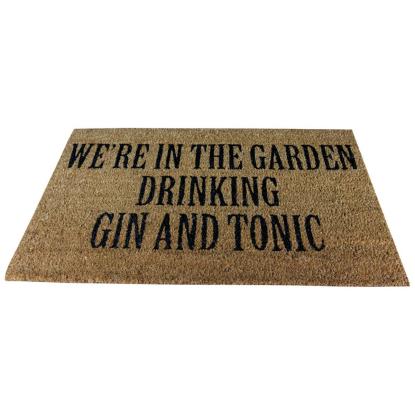 Westland kokosmåtte med Gin & Tonic-motiv