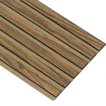 I-Wood Medio+ Original akustikpanel, klar olieret, brun filt og sort kerne, valnøddefiner, 17 x 300 mm