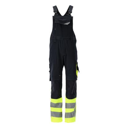 MASCOT SAFE SUPREME Sunderland overall med knælommer, mørk marine/hi-vis gul