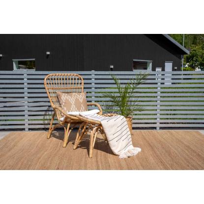 Venture Design Ella loungestol med fodskammel, natur/off-white