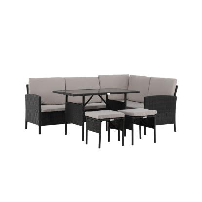 Venture Design Knock hjørnesofasæt, sort/grå