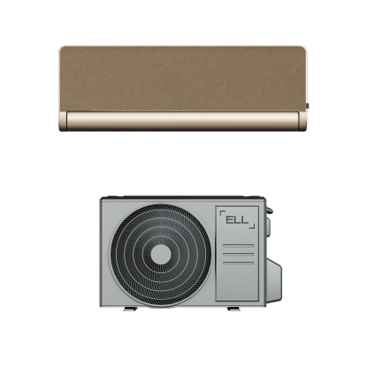 ELL Front varmepumpe, op til 110 m2, 12 kW, scop 4,6, golden/brown