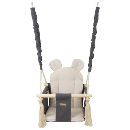 Baby gynge med ører, grå/beige, maks. 20 kg