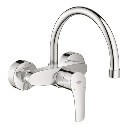 GROHE Eurosmart køkkenarmatur med C-tud til væg, krom