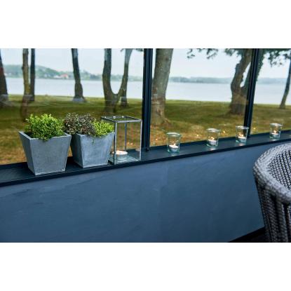 Juliana Grand Oase orangeri 13 m², murmodel, antracit, 3 mm hærdet glas