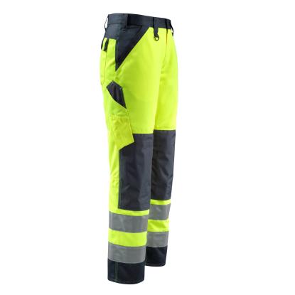 MASCOT SAFE LIGHT Maitland arbejdsbukser med knælommer, hi-vis gul/mørk marine