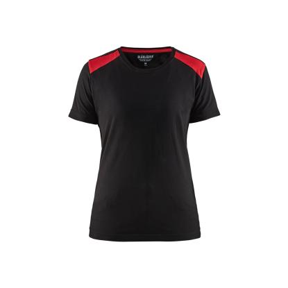 Blåkläder 3479 dame t-shirt, sort/rød