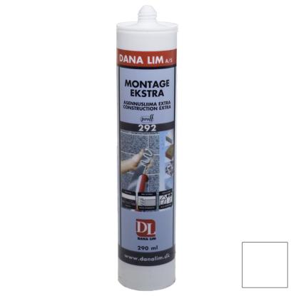 Dana Lim Montage Ekstra 292 hurtighærdende montagelim i patron, hvid - 290 ml