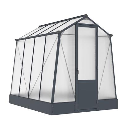 Westmann Aurora 68 drivhus, aluminium/polycarbonat, antracitgrå - 4,7 m²