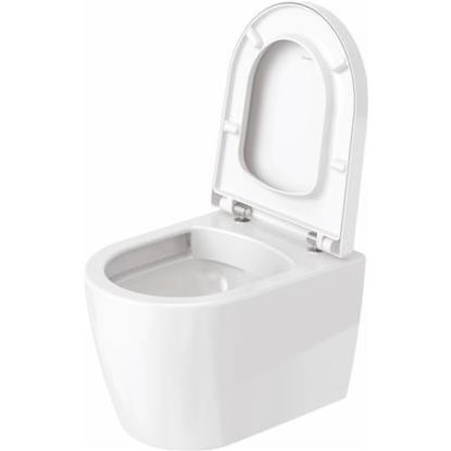 Duravit ME by Starck Compact Rimless vægtoilet og softclose toiletsæde, hvid