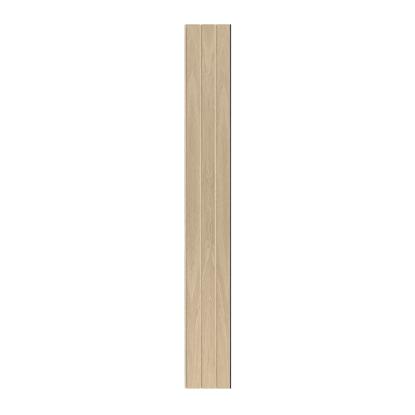 I-Wood Medio+ 3-lamel akustikpanel, hvid olieret, beige filt og sort kerne, egefiner, 17 x 300 mm