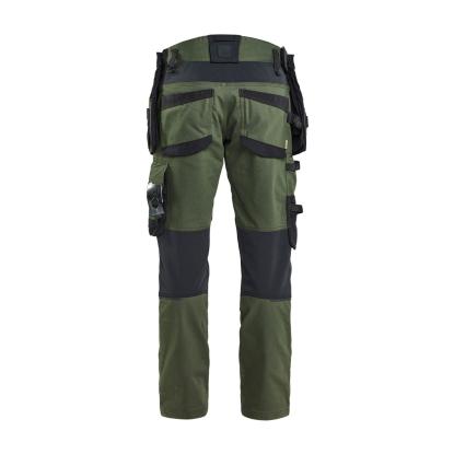 Blåkläder 1970 striker håndværkerbuks med stretch, skovgrøn/sort