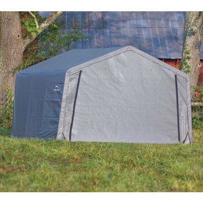 ShelterLogic Shed-in-a-Box teltgarage, grå - 13,7 m²