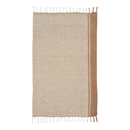 Almora plaid, beige/gylden orange, 180 x 130 cm