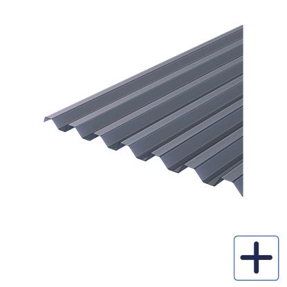 Plastmo JumboLite trapezplade, røgfarvet, bredde 106 cm