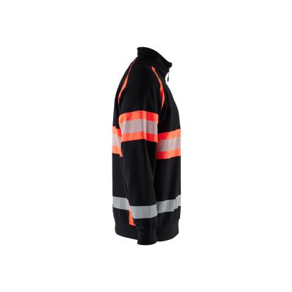 Blåkläder 3553 high vis sweatshirt, sort/hi-vis rød