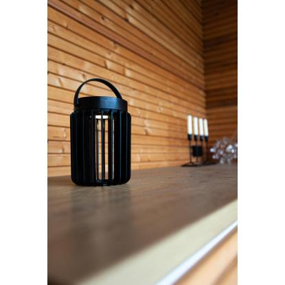 LUTEC KOZY LED batterilampe med solceller, H18,6 cm, IP44, sort