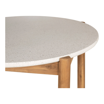 Terracina havebord med terrazzo bordplade, akacie, Ø120 cm