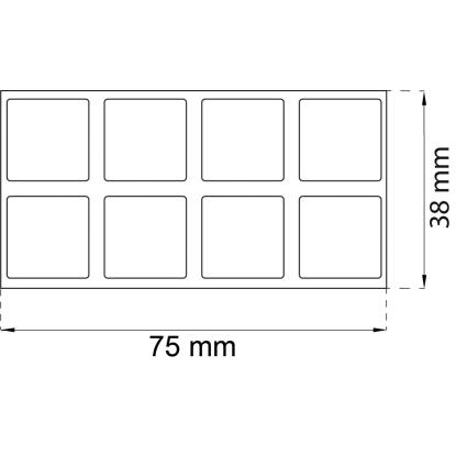 Habo 2090 dørstopper, sort, 13 x 13 mm - 8 stk.