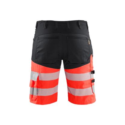 Blåkläder 1541 high vis shorts med stretch, sort/hi-vis rød