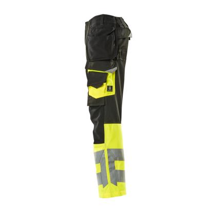 MASCOT SAFE SUPREME arbejdsbukser med hængelommer, sort/hi-vis gul