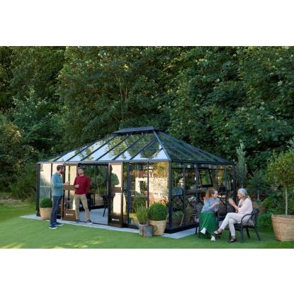 Juliana Grand Oase orangeri  25,6 m², antracit, 3 mm hærdet glas