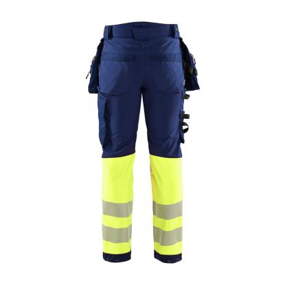 Blåkläder 1821 high vis softshell buks, marineblå/hi-vis gul