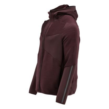 MASCOT CUSTOMIZED fleece hættetrøje med lynlås, bordeaux
