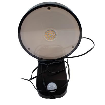 Nordlux Rica Round LED væglampe med solceller, sort