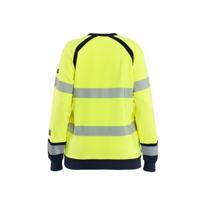 Blåkläder 3454 dame multinorm sweatshirt inherent, hi-vis gul/marineblå