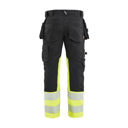 Blåkläder 1130 high vis buks stretch, sort/hi-vis gul